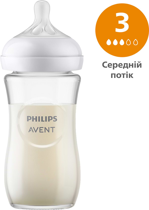 Фото - Пляшка для годування Philips AVENT Natural природний потік 240 мл, 1 шт. (SCY933/01)