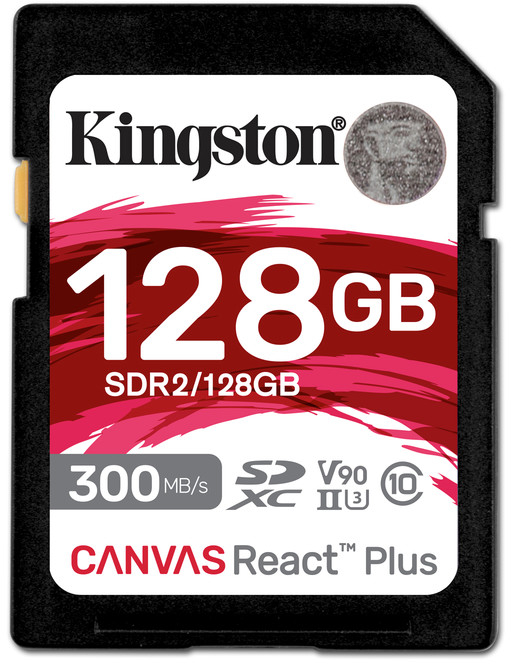 Фото - Карта памяти Kingston 128GB Canvas React Plus SDXC UHS-II  300R/260W U3 (SDR2/128GB)
