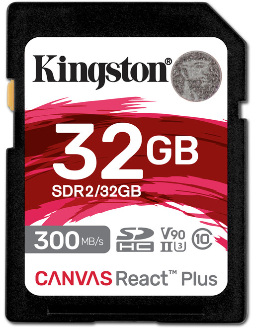 Фото - Карта пам'яті Kingston 32GB Canvas React Plus SDHC UHS-II 3 00R/260W U3 V90 (SDR2/32GB)