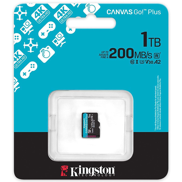 Фото - Карта памяти Kingston MicroSDXC 1TB Canvas Go! Plus G4 Class 10 UHS-I U3 V30 A2 (SDCG4/1TBSP)