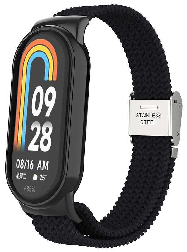 Фото - Ремінець для фітнес-браслету ArmorStandart Braided Solo Loop for Xiaomi Mi Band 9/8 Black (ARM69925)