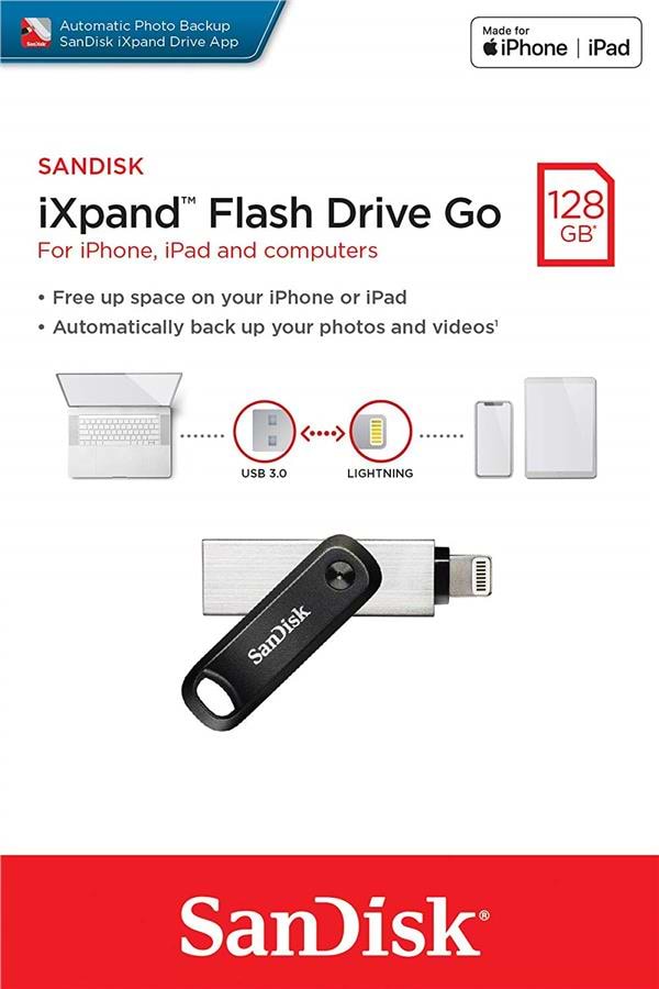 Фото - Флеш USB/Lightning SanDisk iXpand Go 128GB USB 3.0/Lightning Apple (SDIX60N-128G-GN6NE)