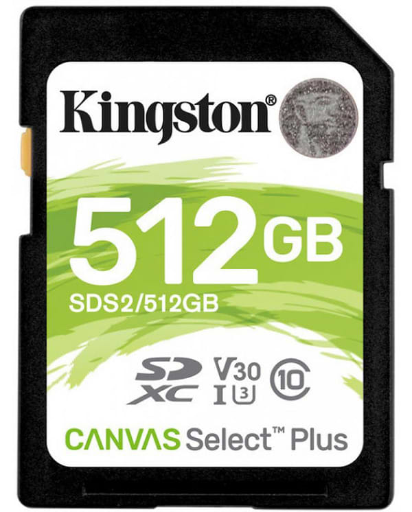 Фото - Карта памяти Kingston SDXC 512GB Class 10 UHS-I U3 Canvas Select Plus (SDS2/512GB)