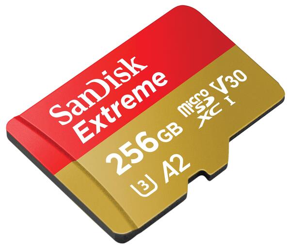 Фото - Карта пам'яті SanDisk microSD 256GB C10 UHS-I U3 R190/W130MB/s Extreme V30+SD (SDSQXAV-256G-GN6MA)