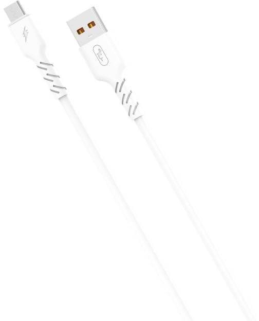 Кабель SkyDolphin S07T TPE High Elastic Line USB - USB Type-C (M/M) 1m White (SDUSB-000595)