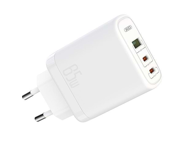 Фото - Сетевое зарядное устройство XO 45W/1 USB + 2 USB-C 65W White (СE04-WH)