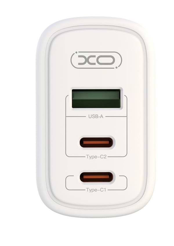 Фото - Сетевое зарядное устройство XO 45W/1 USB + 2 USB-C 65W White (СE04-WH)