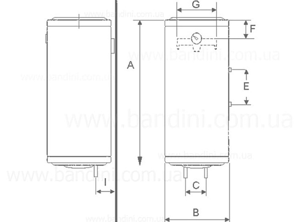 Фото - Водонагреватель Bandini Water Heaters SE 60 SLIM