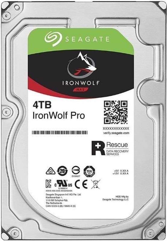 Фото - Жесткий диск внутренний Seagate IronWolf Pro 4TB 7200rpm 128MB 3.5" SATAIII (ST4000NE001)