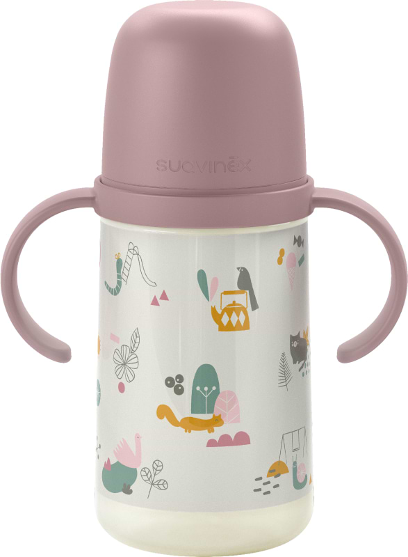 Чашка-непроливайка дитяча Suavinex A walk in the park рожева 270 мл +6 міс (308289)