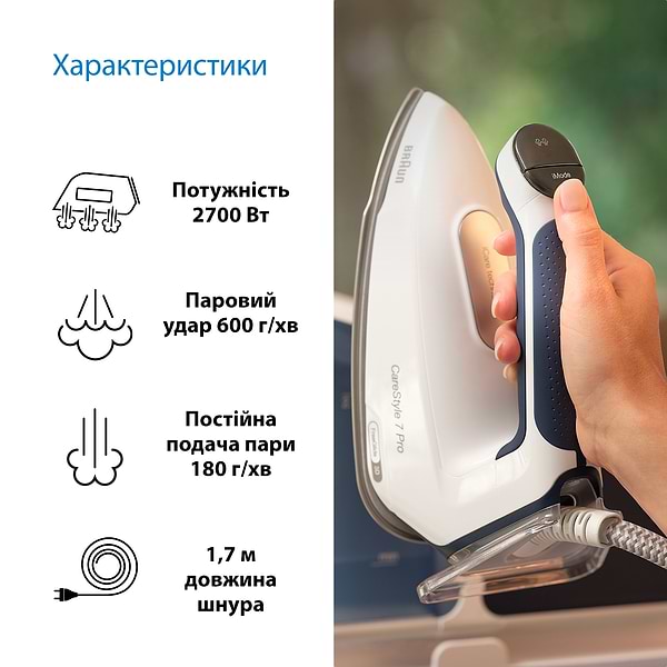 Фото - Утюг с парогенератором Braun IS7282BL