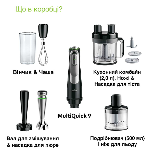 Фото - Блендер заглибний Braun MQ 9187 XLI BK