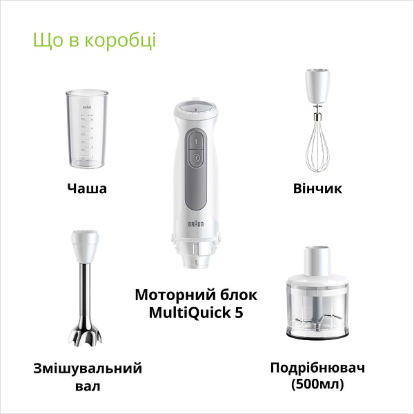 Фото - Блендер заглибний Braun MQ 50236 MWH
