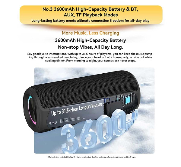 Фото - Портативная акустика Blackview AuraBass 3 Black (6931548324775)