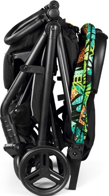 Фото - Коляска прогулянкова Peg-Perego Selfie Jaguars (чорна з тропічним малюнком)