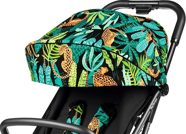 Фото - Коляска прогулянкова Peg-Perego Selfie Jaguars (чорна з тропічним малюнком)
