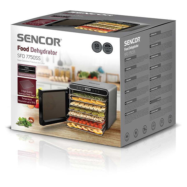 Фото - Сушарка для фруктів та овочів Sencor SFD7750SS