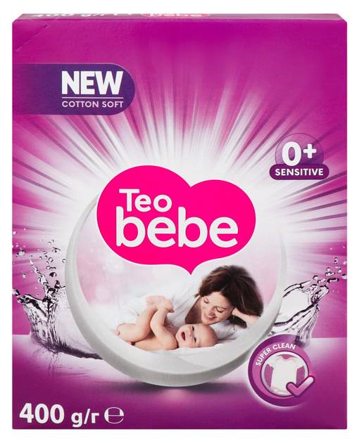 Пральний порошок Тeo Bebe New Cotton Soft Sensistive Violet 400 гр.(3800024022760)
