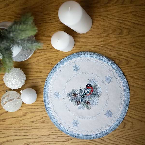 Фото - Салфетка для сервировки Едельвіка Снегири 32 (314-24/09)