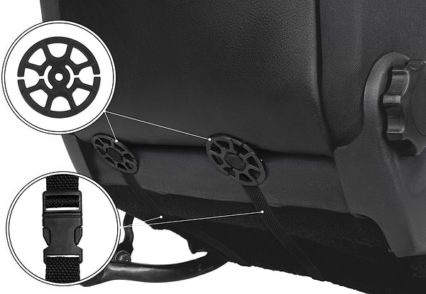 Фото - Комплект накидок на сиденье автомобиля EVAtech из алькантары бежевый с бежевой нитью, черный кант, малый ромб SETACASMRIIB