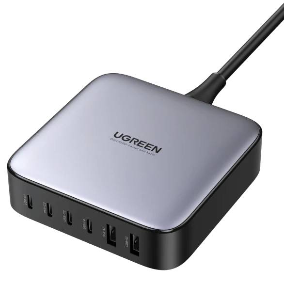 Сетевое зарядное устройство UGREEN CD271 6xUSB 200W GaN 4хUSB-C+2xUSB-A (40914)