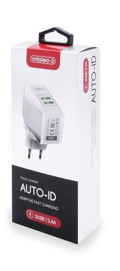 Фото - Сетевое зарядное устройство Intaleo TCA242 (2USB 2.4A) White (1283126477492)