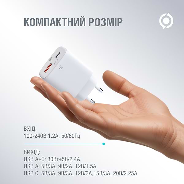 Фото - Сетевое зарядное устройство Piko TC-PD452 1USB-Cx3A 1USBx3A 45W White (1283126597787)
