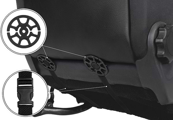 Фото - Комплект накидок на сиденье автомобиля EVAtech ECO серый с серой нитью, черный кант SETSCASGGB