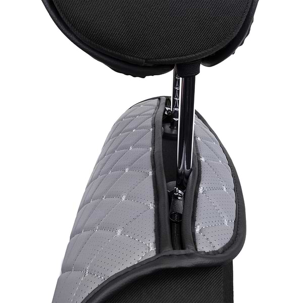 Фото - Комплект накидок на сиденье автомобиля EVAtech ECO серый с серой нитью, черный кант SETSCASGGB