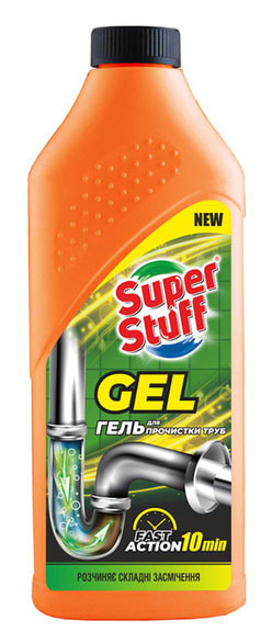Засіб для чищення універсальний Super Stuff гель для прочистки труб Gel 1000 мл (SF51936) - Фото 1