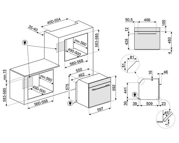 Фото - Духова шафа Smeg SF6100VB3