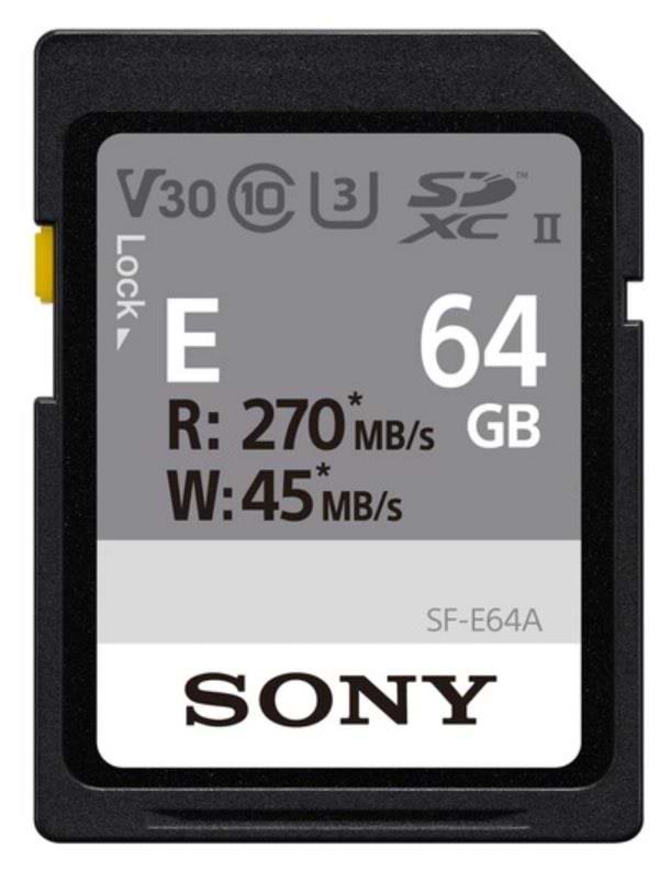 Карта пам'яті Sony SDXC 64GB C10 UHS-II U3 Entry (SFE64A.ET4) - Фото 1