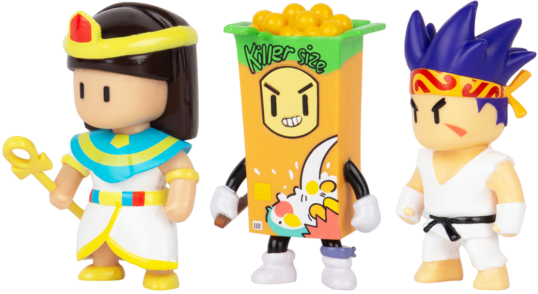 Коллекционная фигурка STUMBLE GUYS СЭНСЭЙ ФАЕРФИСТ, КЛЕОПАТРА, КИЛЛЕР 3 фигурки (SG2020-4)