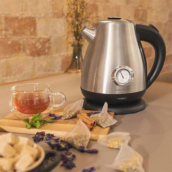 Фото - Електричний чайник Cecotec Thermosense 620 Retro Steel (CCTC-01458)