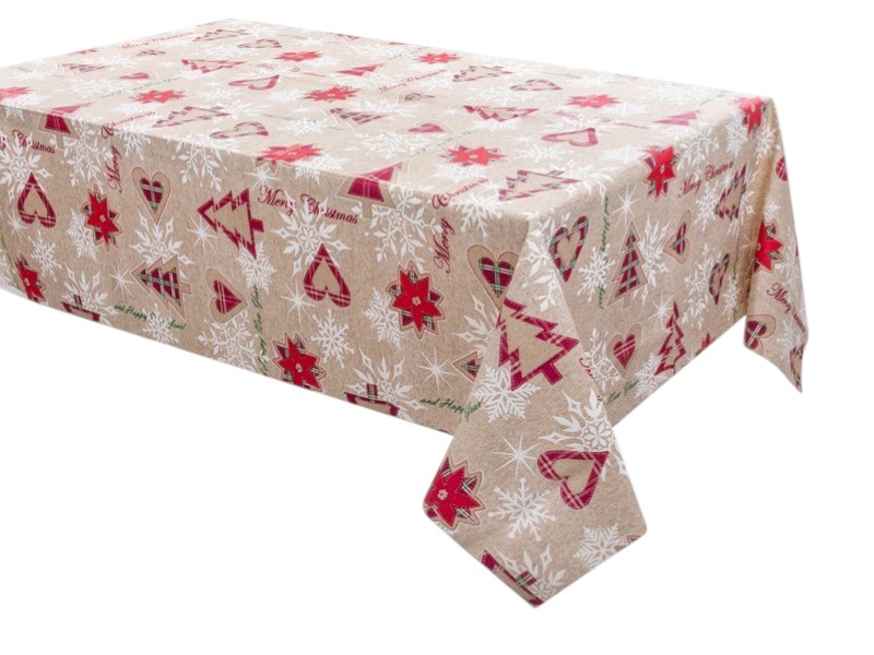 Скатертина квадратна Lefard водовідштовхувальна Turron burdeos 140х140 см (715-355)