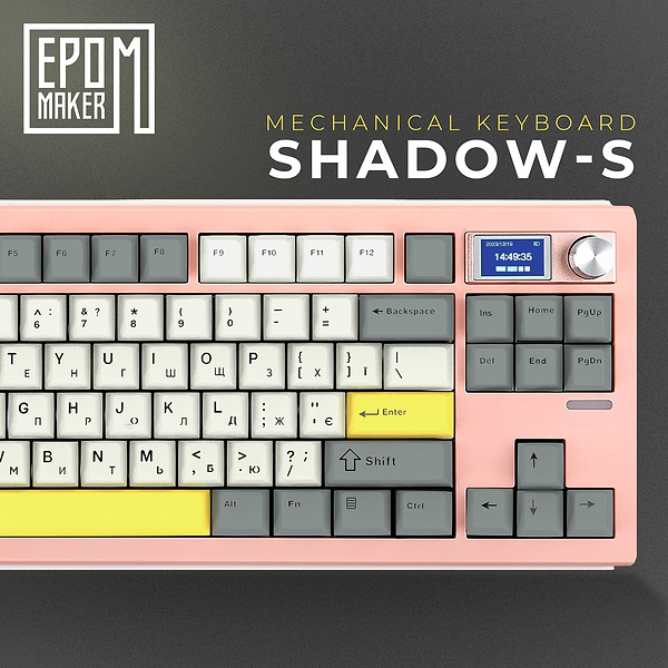Фото - Клавіатура бездротова ігрова EPOMAKER Shadow-S TKL Wisteria Linear Switch Hot-Swap RGB Pink (SHS-P-WL)