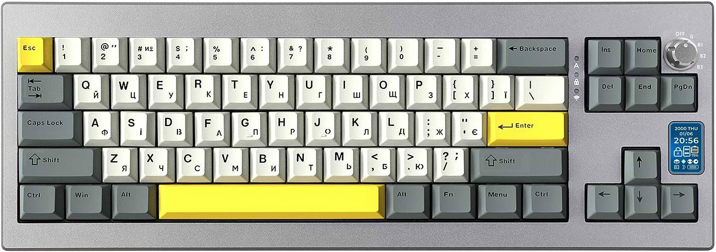 Клавіатура бездротова ігрова EPOMAKER Shadow-X Flamingo Switch Hot-Swap RGB Black (SHX-B-F) - Фото 1