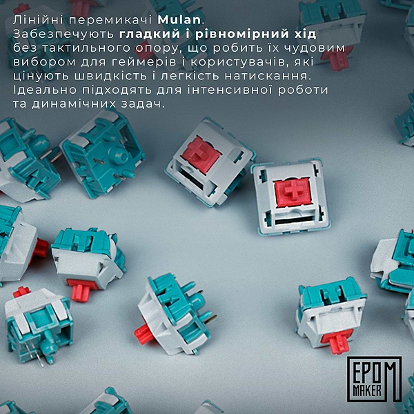 Фото - Клавиатура беспроводная игровая EPOMAKER Shadow-X Mulan Switch Hot-Swap RGB White (SHX-W-M)