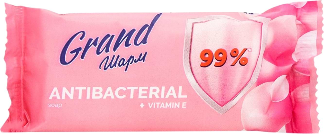 Тверде мило Grand Шарм Maxi Antibacterial + Vitamin E 100 г (4820195506066) - Фото 1