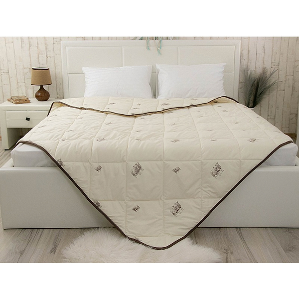 Фото - Ковдра зимова двоспальна євро Руно 200х220 вовняна (322.52ШК+ПМ_Sheеp)