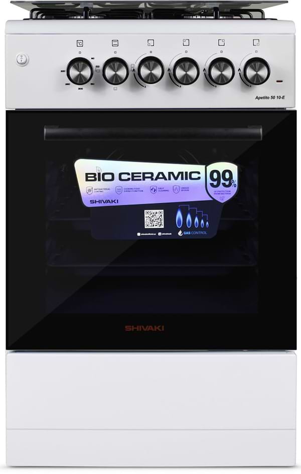 Фото - Плита газовая Shivaki APETITO 50 10-E White