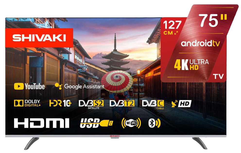 Телевизор Shivaki S75LU6500 DARK-GREY - Фото 1