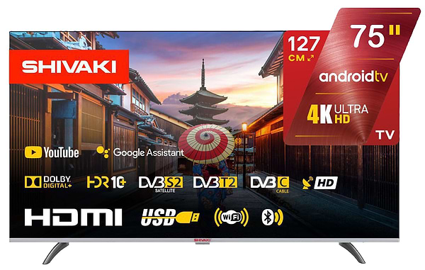Фото - Телевізор Shivaki S75LU6500 DARK-GREY