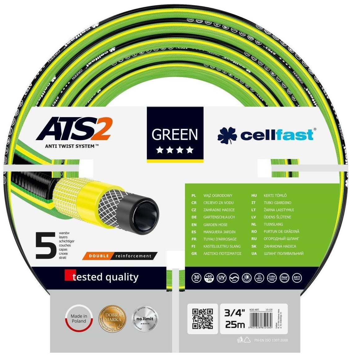 Шланг поливочний Cellfast Green Ats 3/4" (15-120)