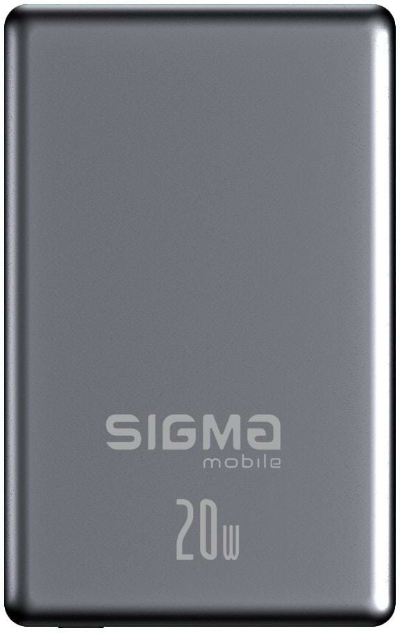 Батарея мобильная Sigma mobile X-power 5000mAh 20W max grey (SI05A7QL-MAG)