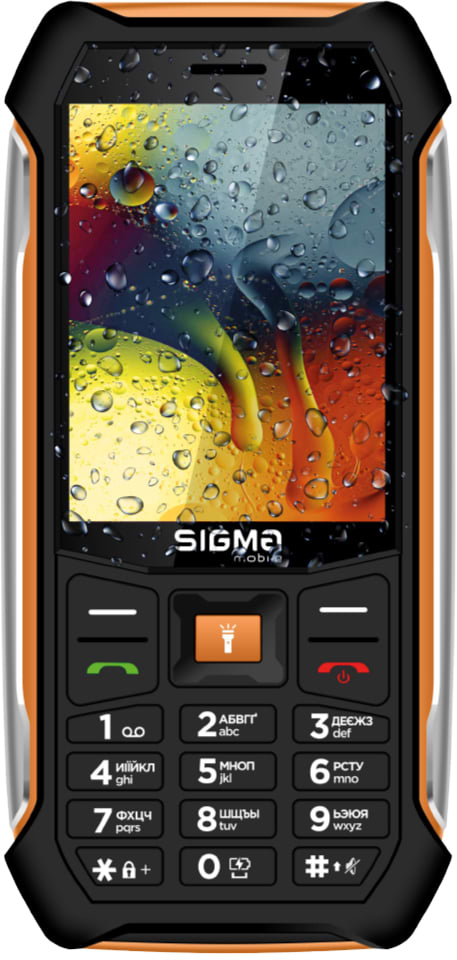 Фото - Мобільний телефон Sigma mobile X-style 323 Rain IP54 Black-Orange