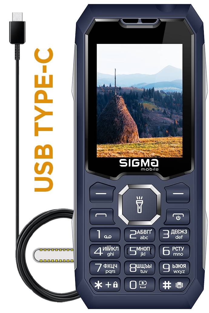 Фото - Мобильный телефон Sigma mobile X-style 341 BRO TYPE-C Blue