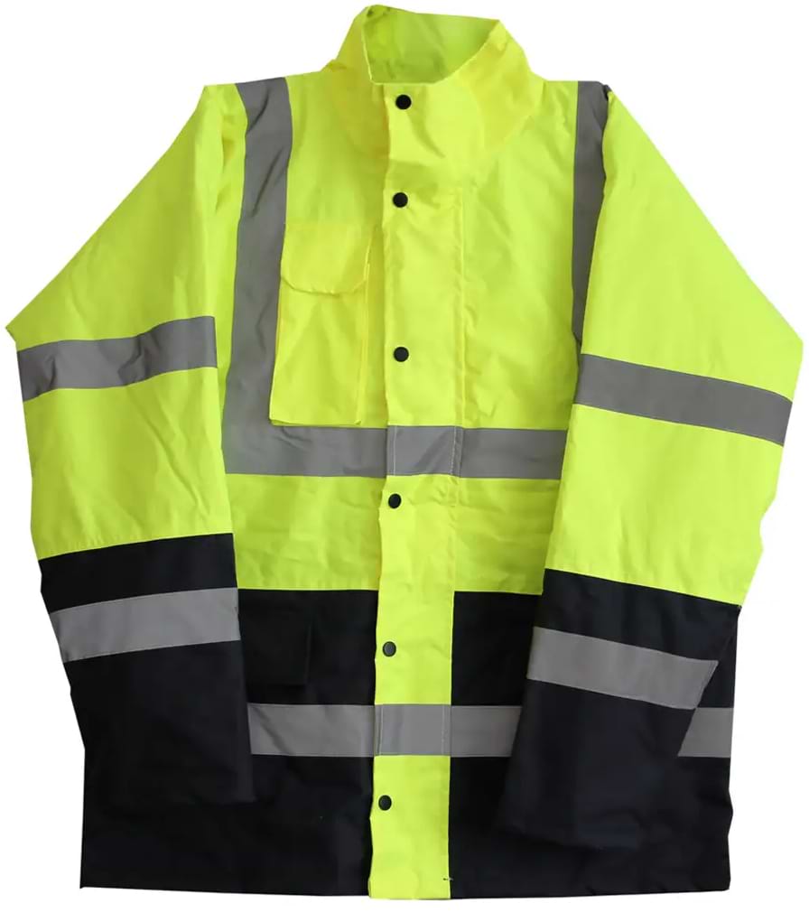 Світловідбивна куртка Werk (Oxford 300D) (68х83 см, рукав 66 см) XL з капюшоном Yellow (50055)