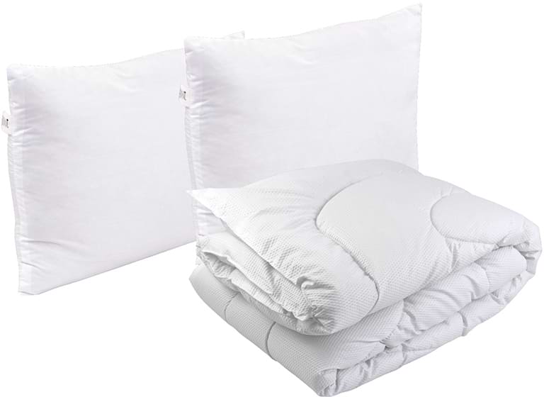 Набір ковдра євро + 2 подушки Руно 200х220 см +50х70 силіконовий (925.52СЛБ_Білий_1) - Фото 1