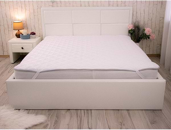 Фото - Наматрасник Руно 180х200 синтепон на резинке (828.52СУ_Grey White)